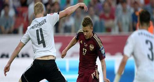 النمسا تهزم روسيا في ملعبها بتصفيات يورو 2016.. فيديو